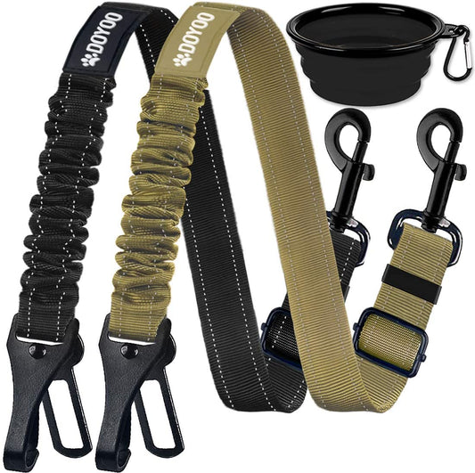 "Keep Your Furry Friend Safe on the Road - 2 Pack of Multi-Functional Dog Seat Belts with Adjustable and Reflective Design"